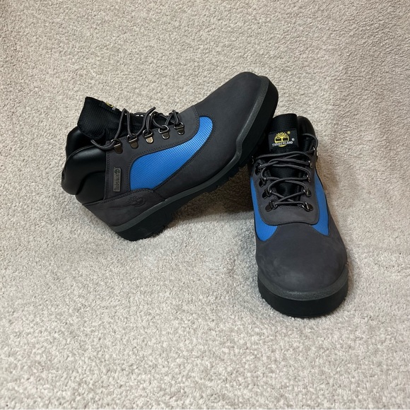 Timberland Gray and Blue Men's Boots - Picture 1 of 5
